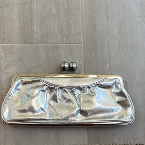 Aldo silver clutch